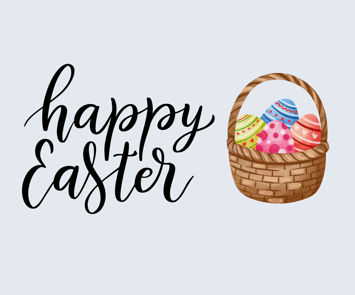 Happy Easter – Eggs in a Basket T-Shirt