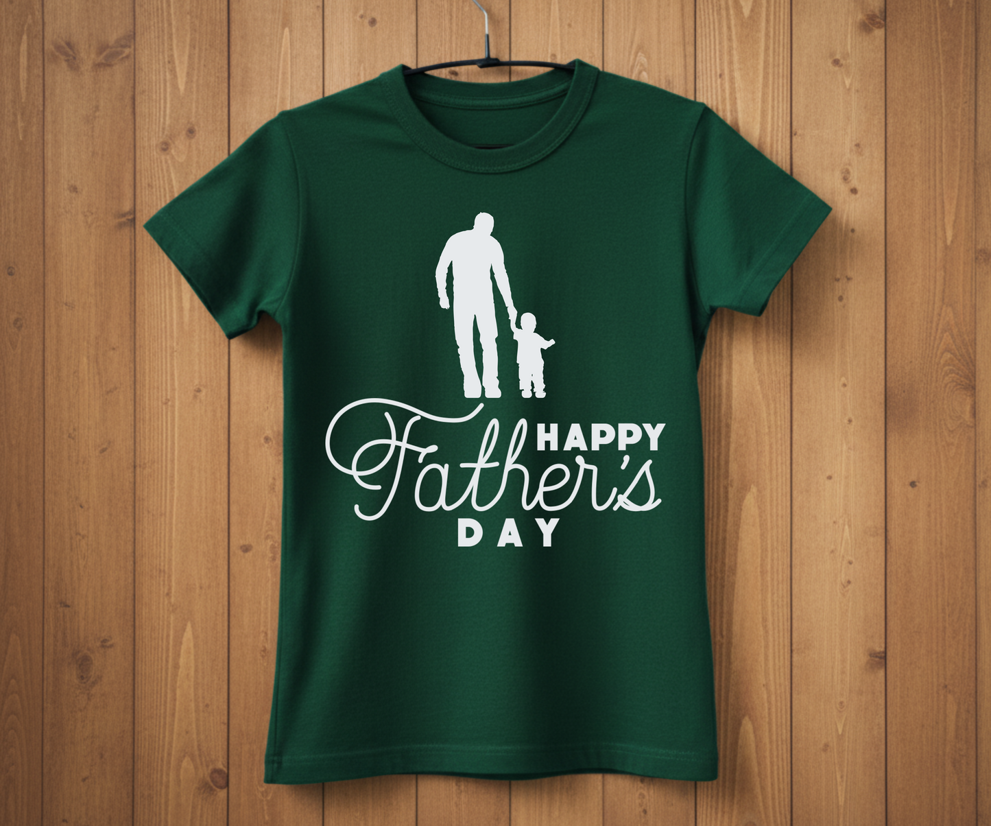 "Happy Father's Day" Silhouette T-Shirt - Graphic Tee