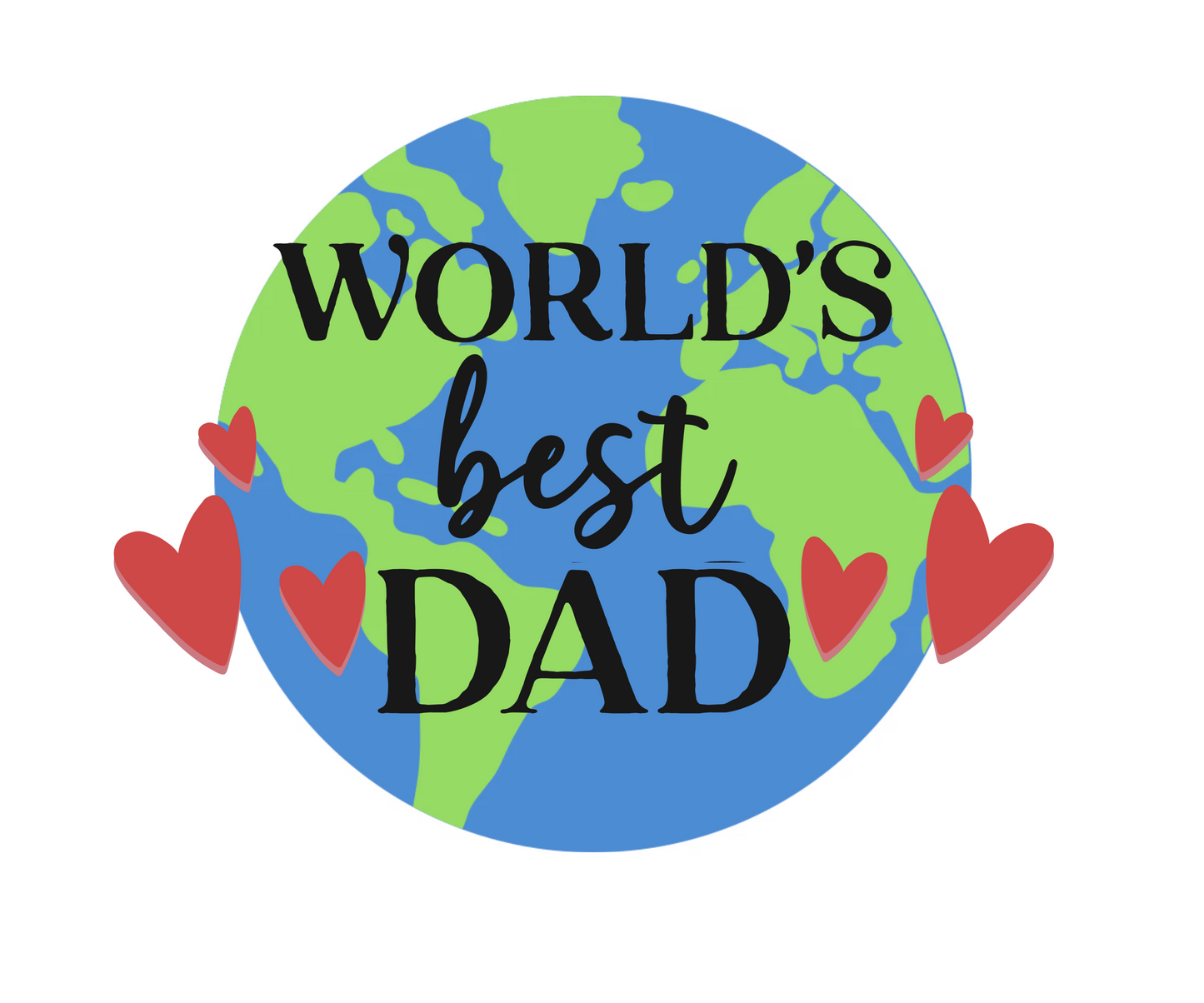"World's Best Dad" Globe T-Shirt - Global Love Graphic Tee