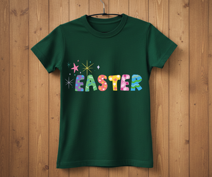 Colorful Easter Lettering T-Shirt