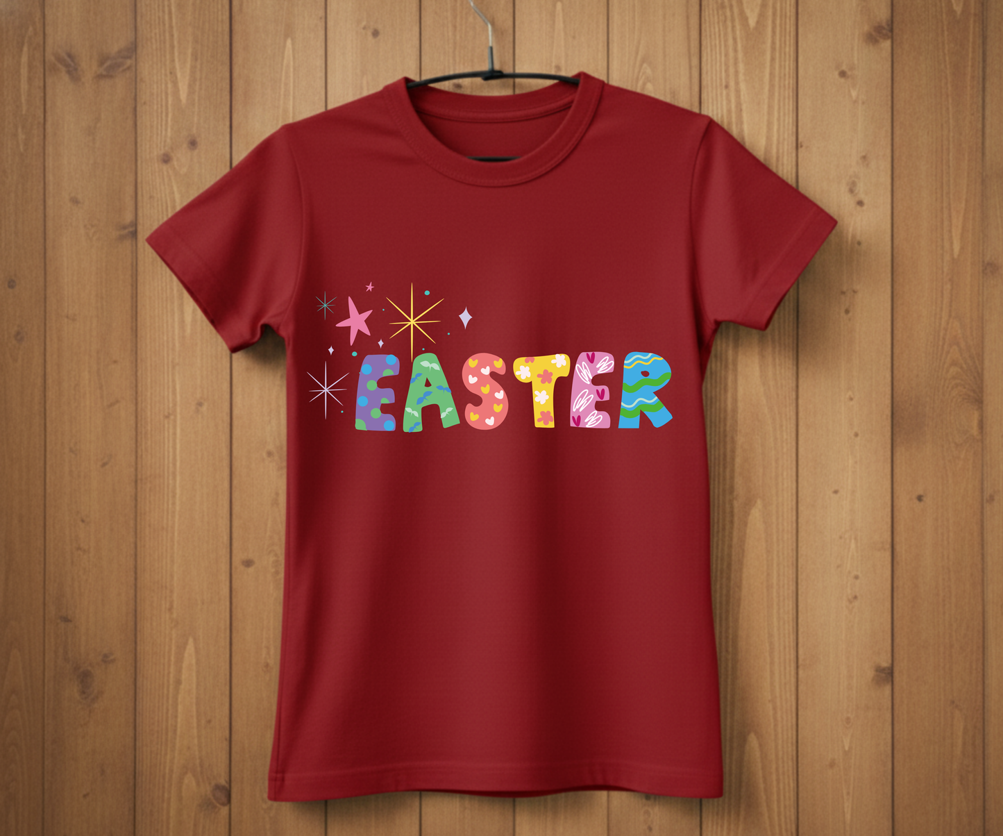 Colorful Easter Lettering T-Shirt