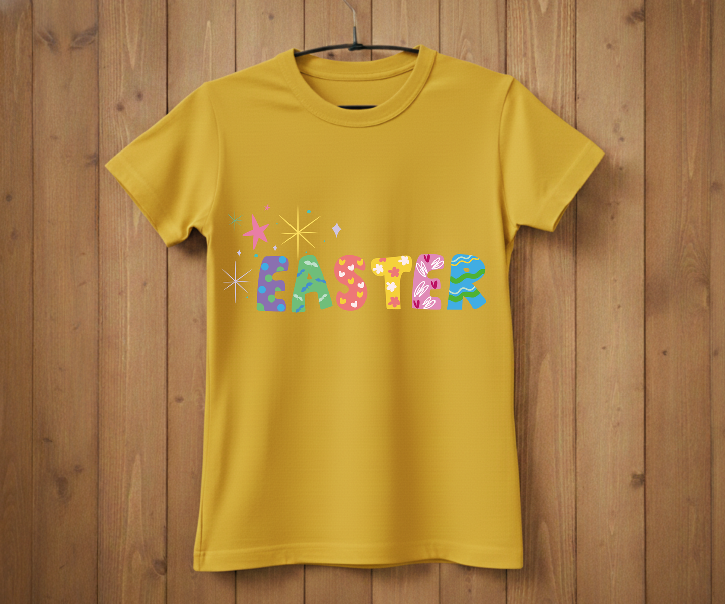 Colorful Easter Lettering T-Shirt