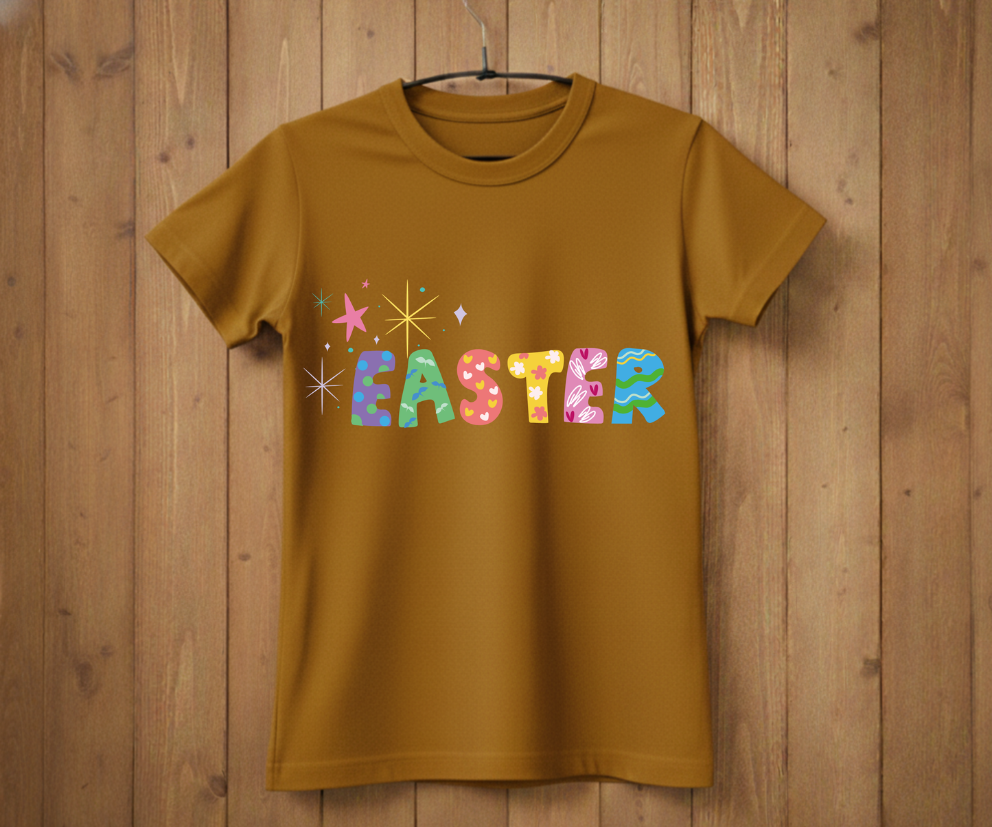 Colorful Easter Lettering T-Shirt