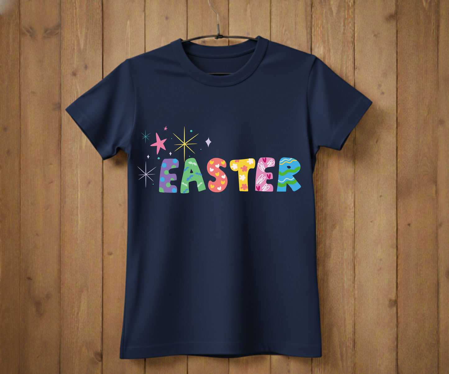 Colorful Easter Lettering T-Shirt