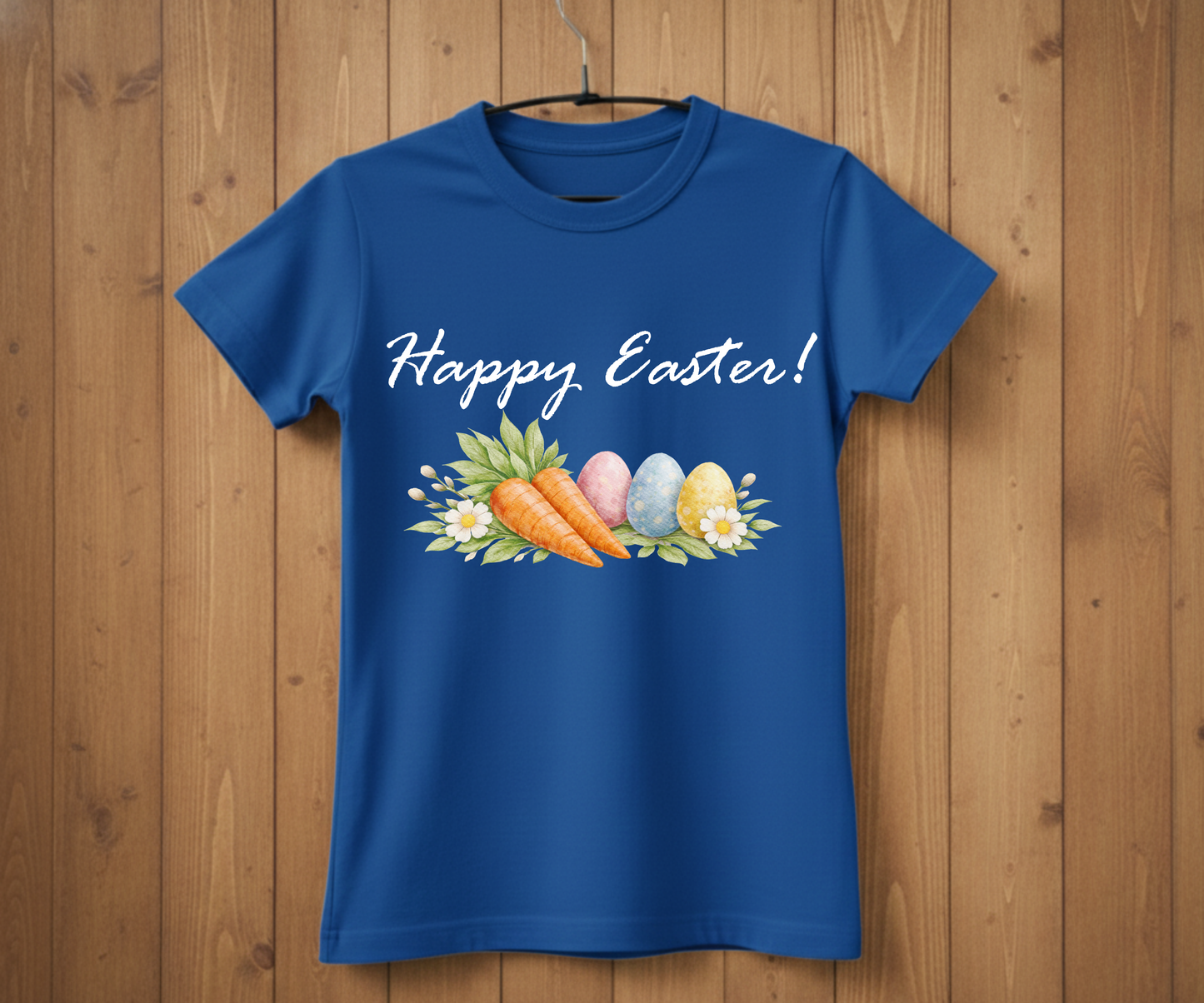 Happy Easter – Watercolor Carrot &amp; Eggs T-Shirt