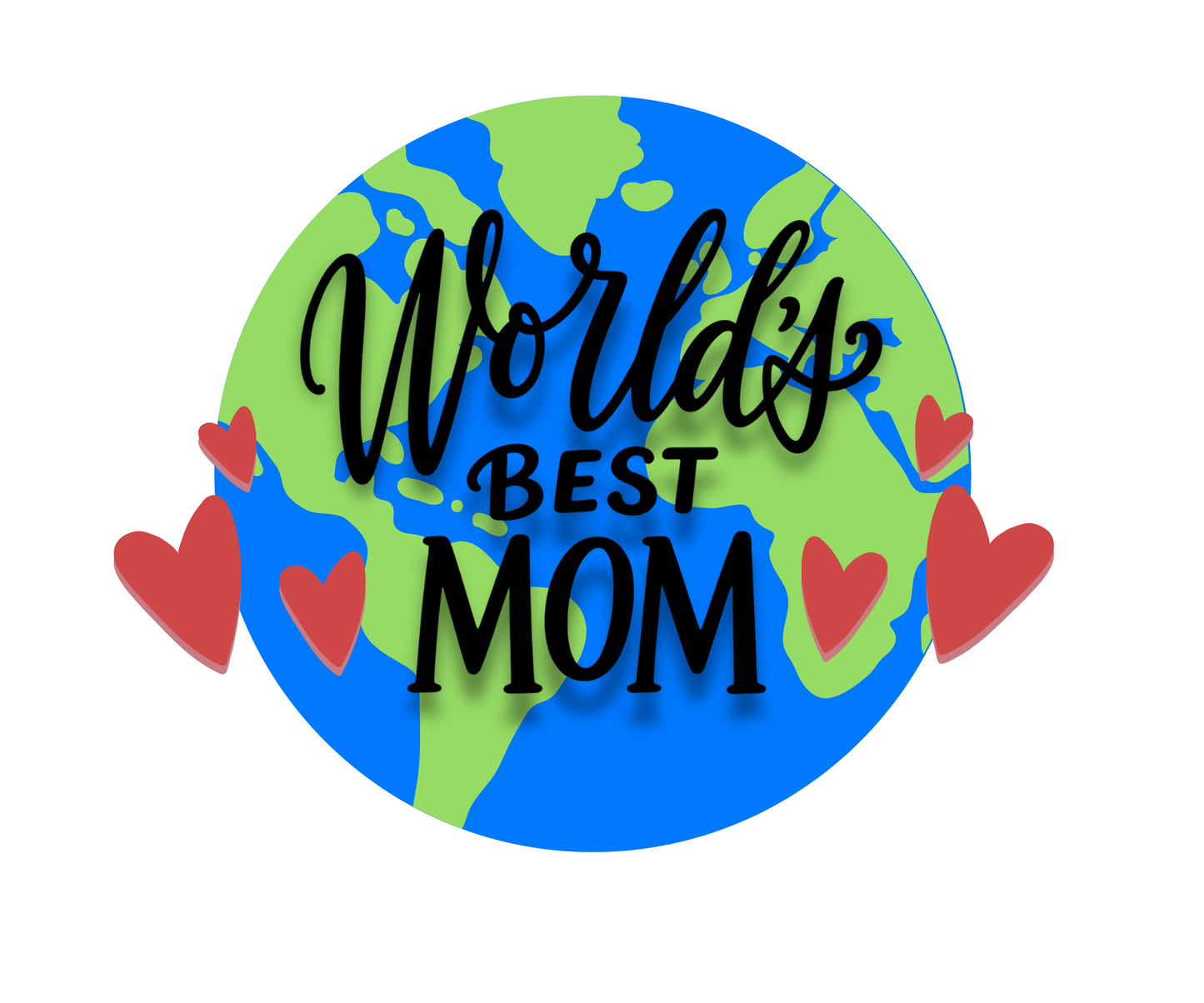 World’s Best Mom Globe - Mother’s Day T-Shirt