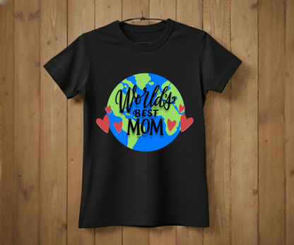 World’s Best Mom Globe - Mother’s Day T-Shirt