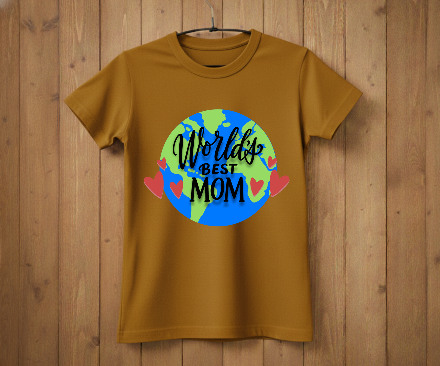 World’s Best Mom Globe - Mother’s Day T-Shirt