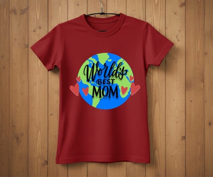 World’s Best Mom Globe - Mother’s Day T-Shirt