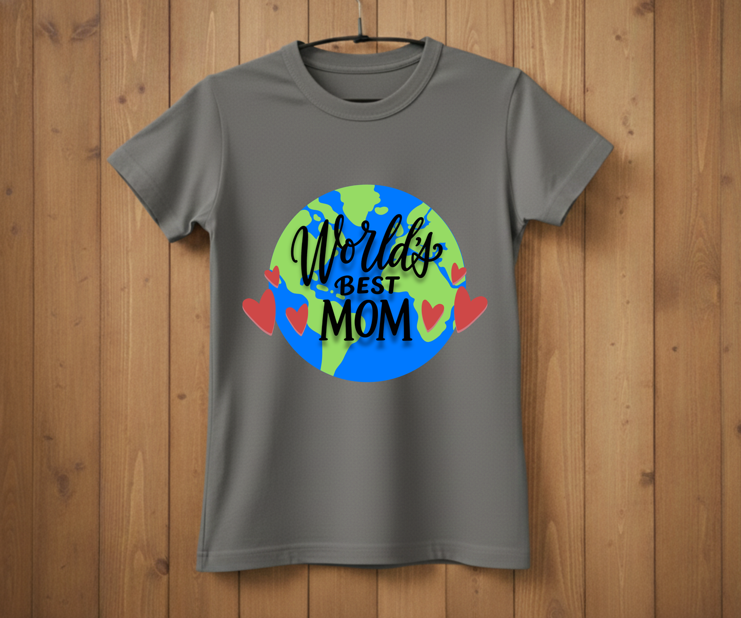 World’s Best Mom Globe - Mother’s Day T-Shirt