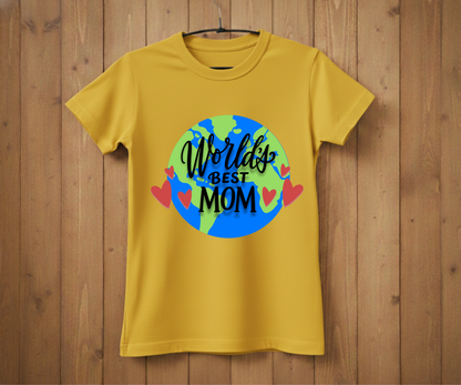 World’s Best Mom Globe - Mother’s Day T-Shirt