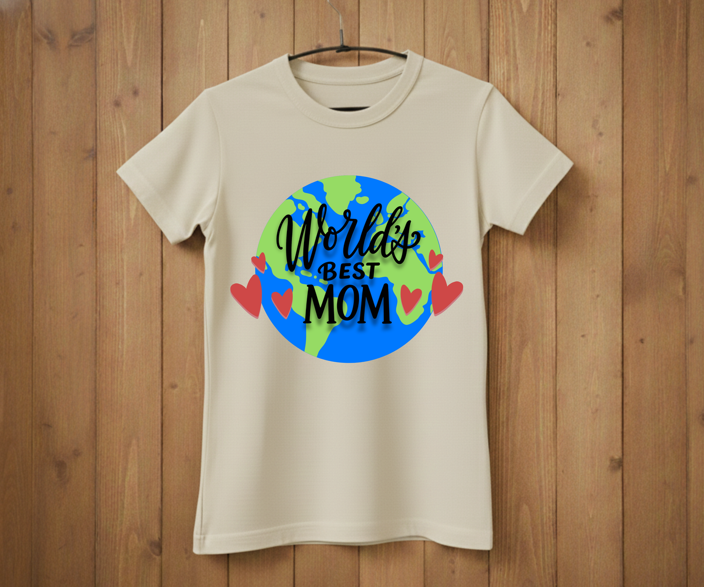 World’s Best Mom Globe - Mother’s Day T-Shirt