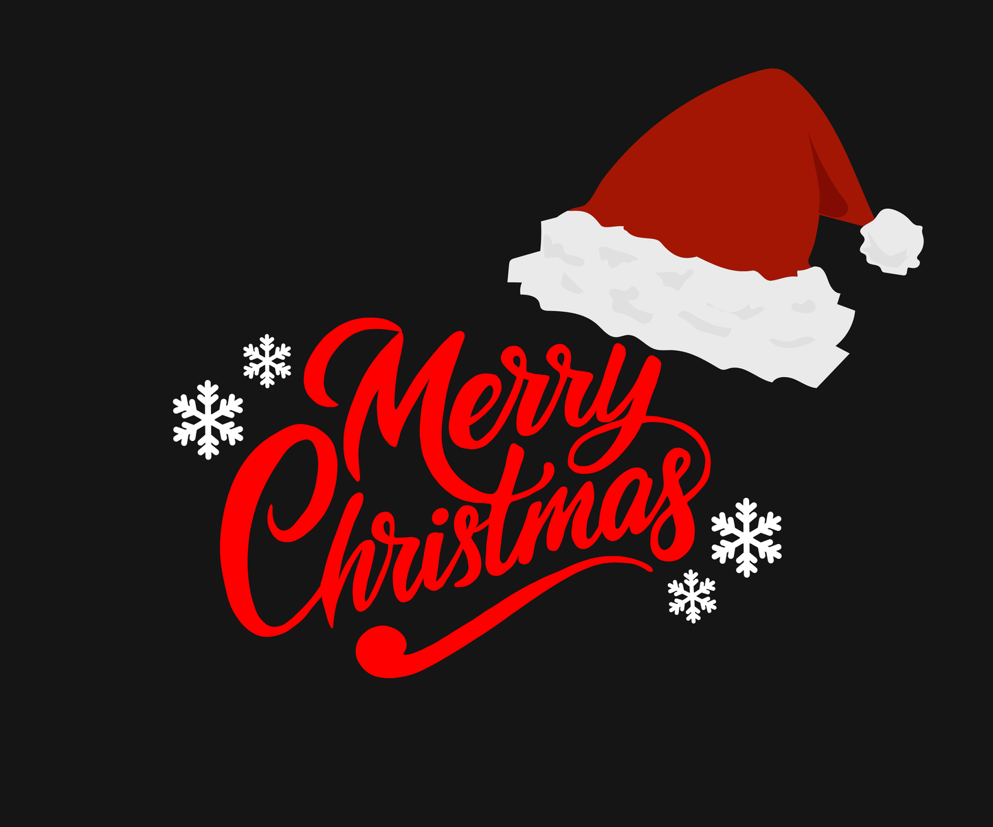 Christmas Prints – Merry Christmas Santa Hat DTF Transfer