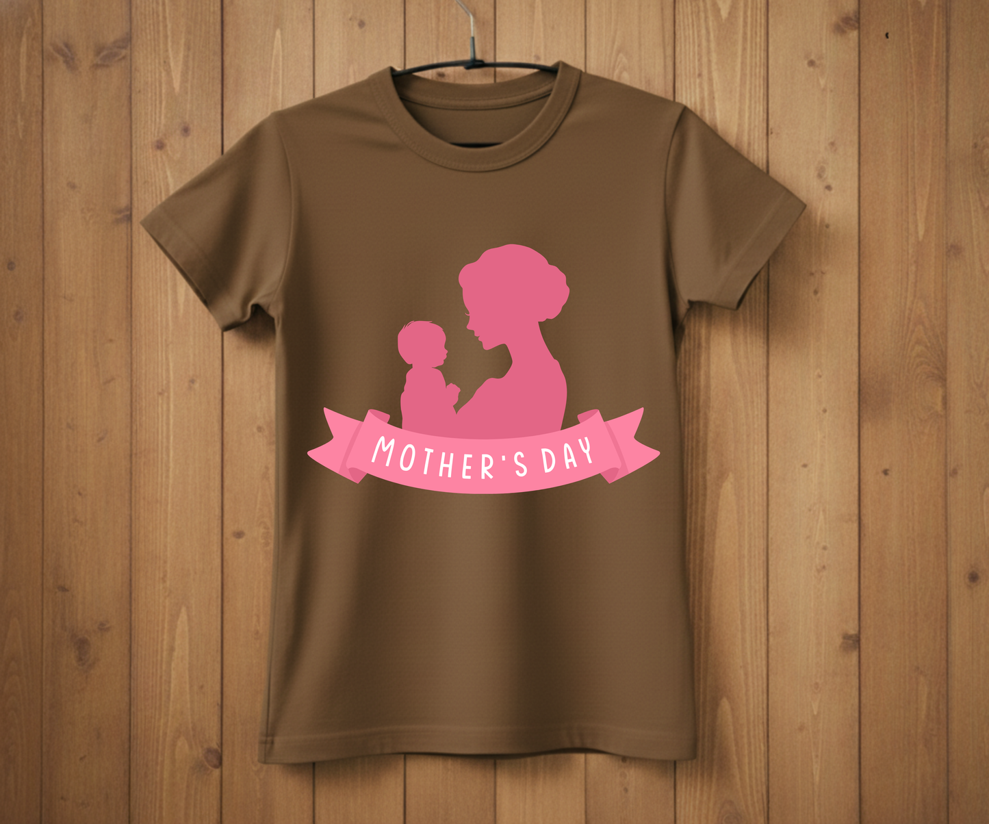 Pink Silhouette Mother &amp; Baby - Mother’s Day T-Shirt
