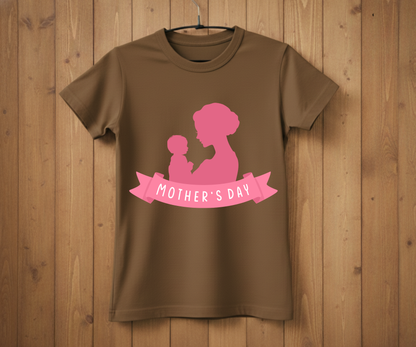 Pink Silhouette Mother &amp; Baby - Mother’s Day T-Shirt