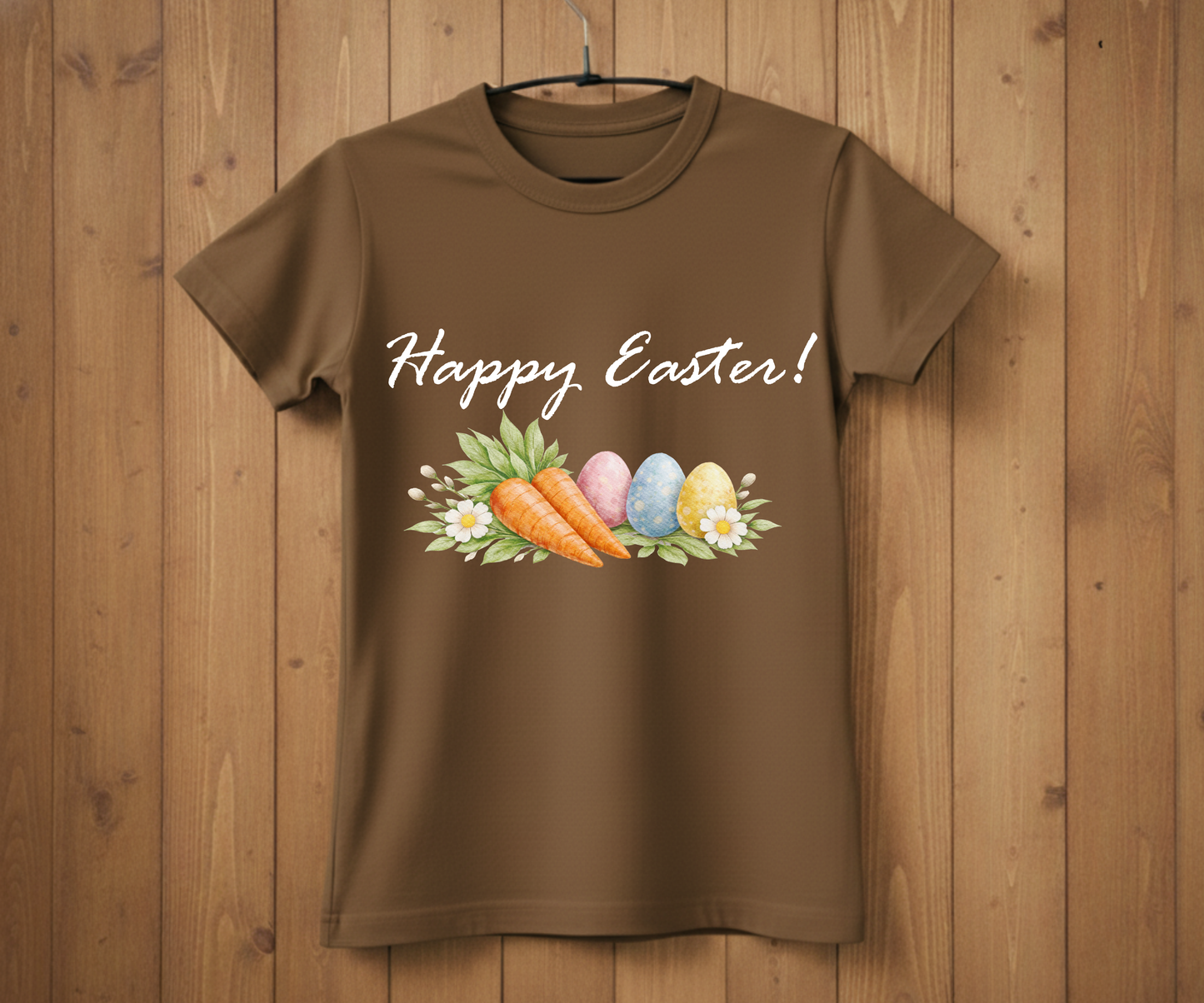 Happy Easter – Watercolor Carrot &amp; Eggs T-Shirt