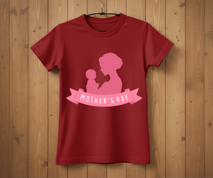 Pink Silhouette Mother &amp; Baby - Mother’s Day T-Shirt