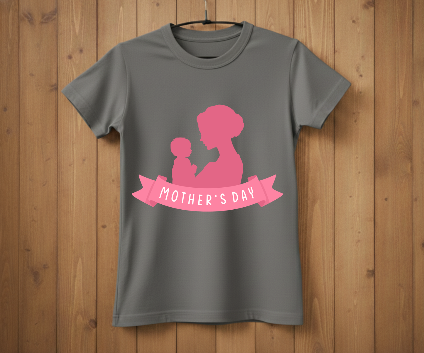 Pink Silhouette Mother &amp; Baby - Mother’s Day T-Shirt