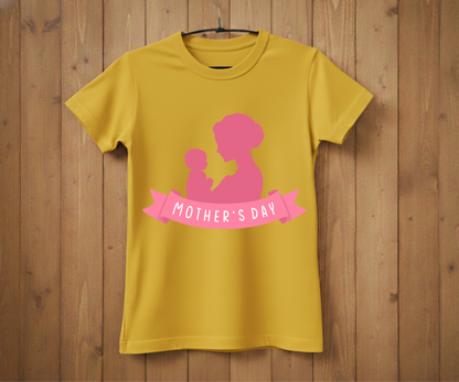 Pink Silhouette Mother &amp; Baby - Mother’s Day T-Shirt