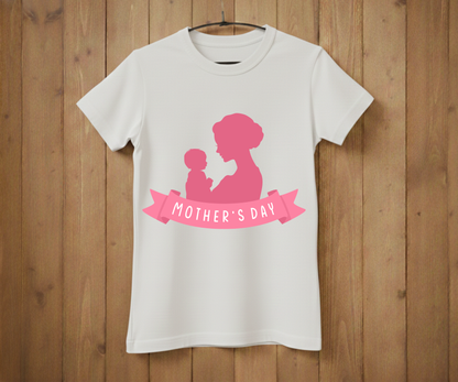 Pink Silhouette Mother &amp; Baby - Mother’s Day T-Shirt