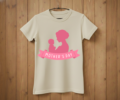 Pink Silhouette Mother &amp; Baby - Mother’s Day T-Shirt