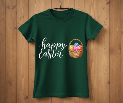 Happy Easter – Eggs in a Basket T-Shirt