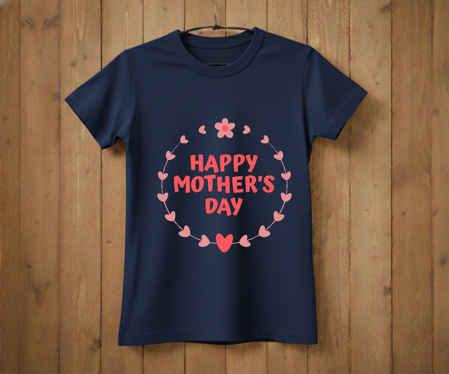 Heart Wreath Happy Mother’s Day - Mother’s Day T-Shirt