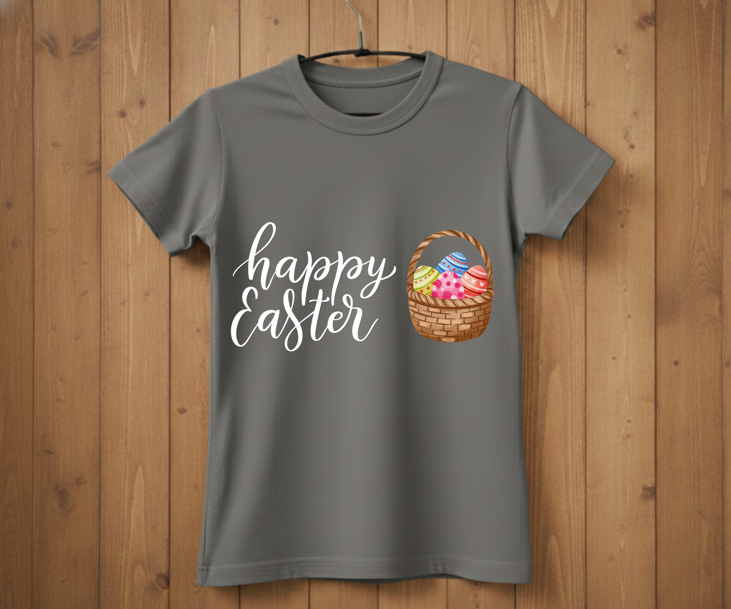 Happy Easter – Eggs in a Basket T-Shirt