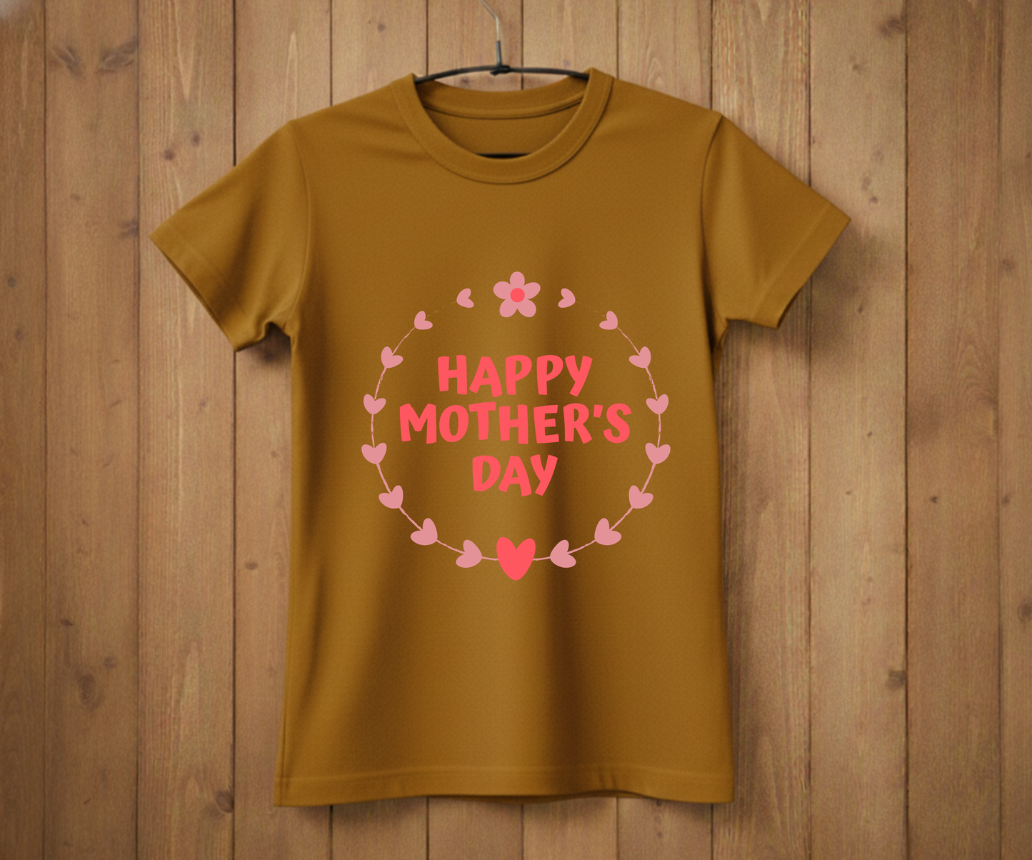 Heart Wreath Happy Mother’s Day - Mother’s Day T-Shirt