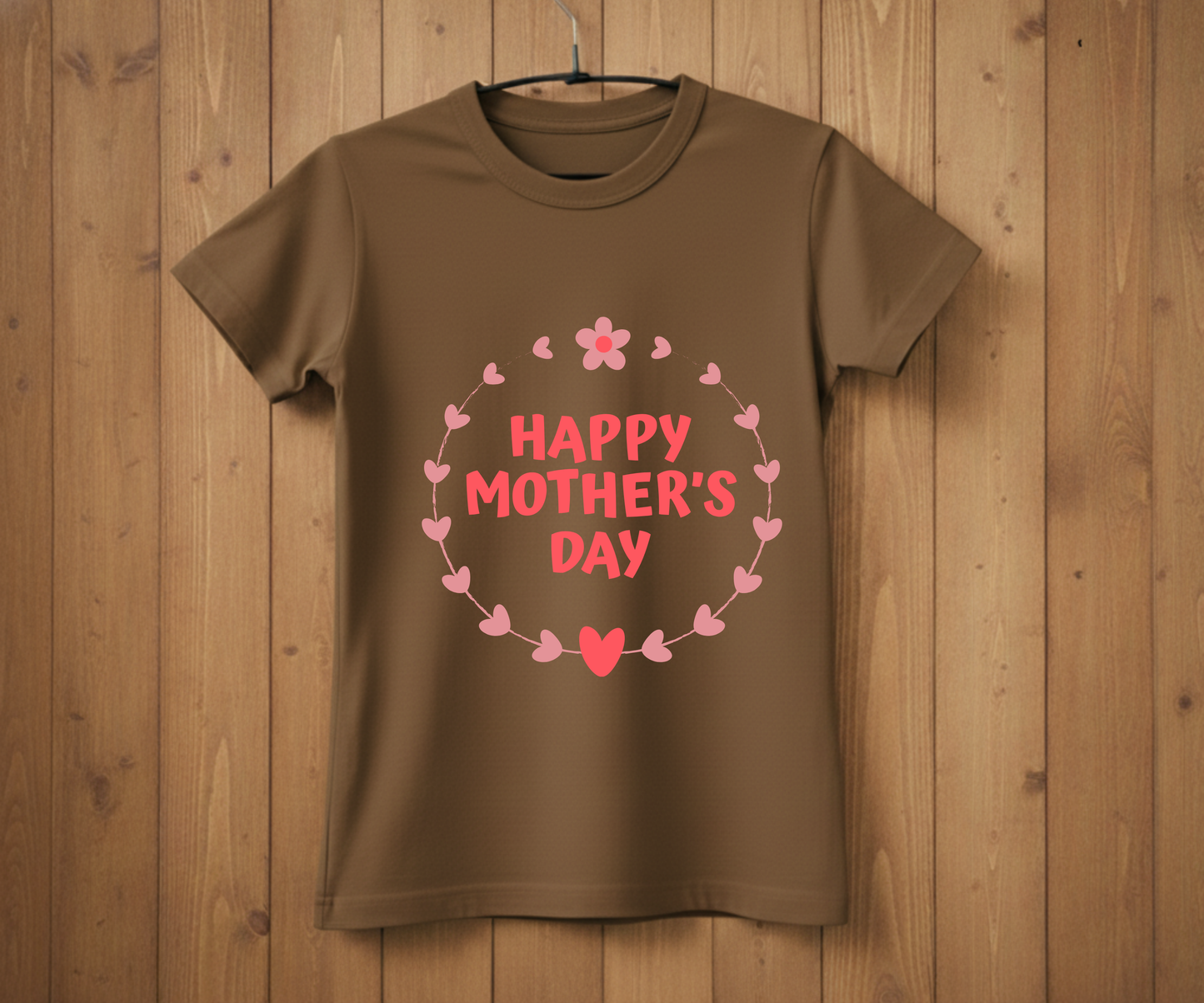 Heart Wreath Happy Mother’s Day - Mother’s Day T-Shirt