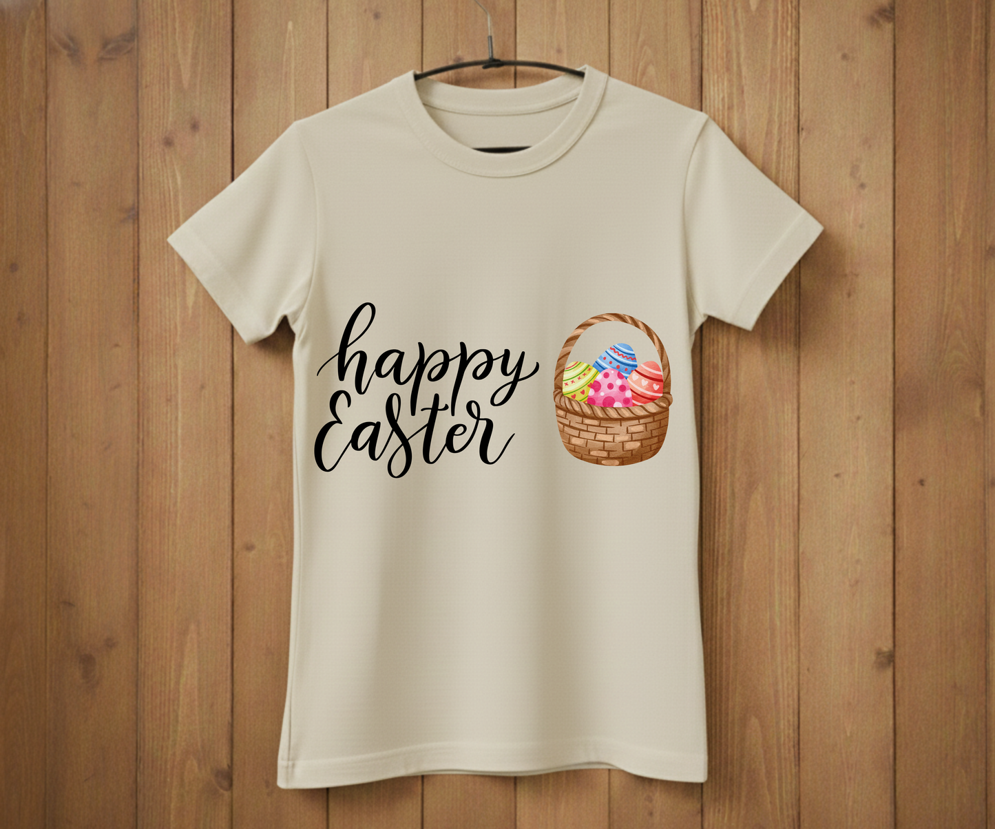 Happy Easter – Eggs in a Basket T-Shirt