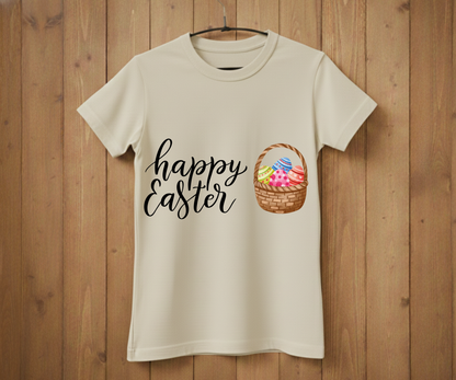 Happy Easter – Eggs in a Basket T-Shirt