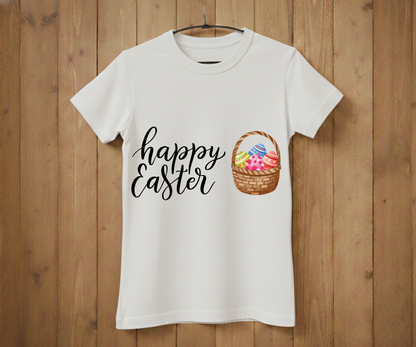 Happy Easter – Eggs in a Basket T-Shirt