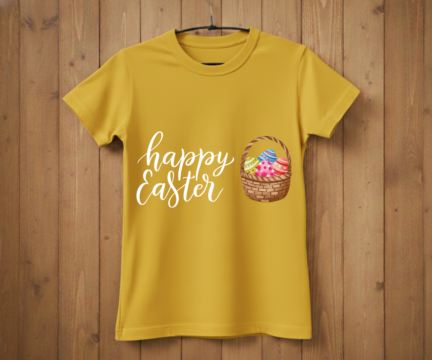Happy Easter – Eggs in a Basket T-Shirt
