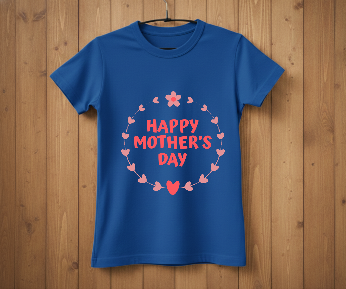 Heart Wreath Happy Mother’s Day - Mother’s Day T-Shirt