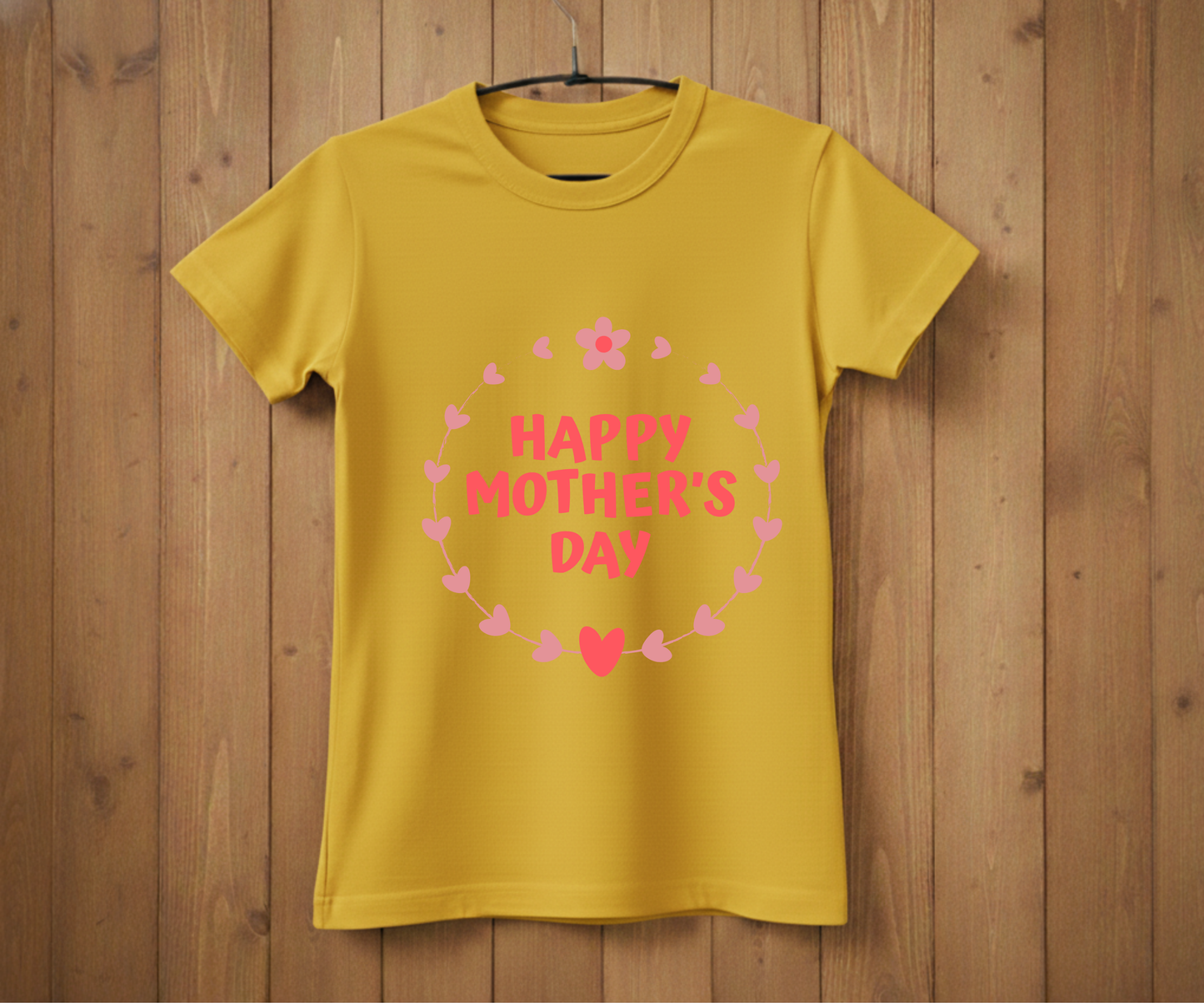 Heart Wreath Happy Mother’s Day - Mother’s Day T-Shirt