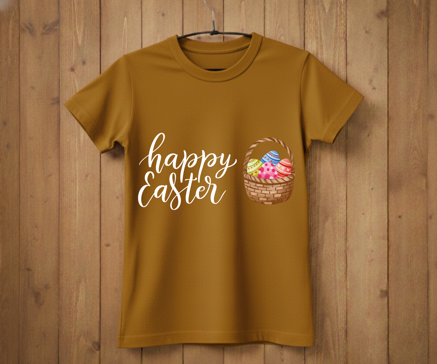 Happy Easter – Eggs in a Basket T-Shirt