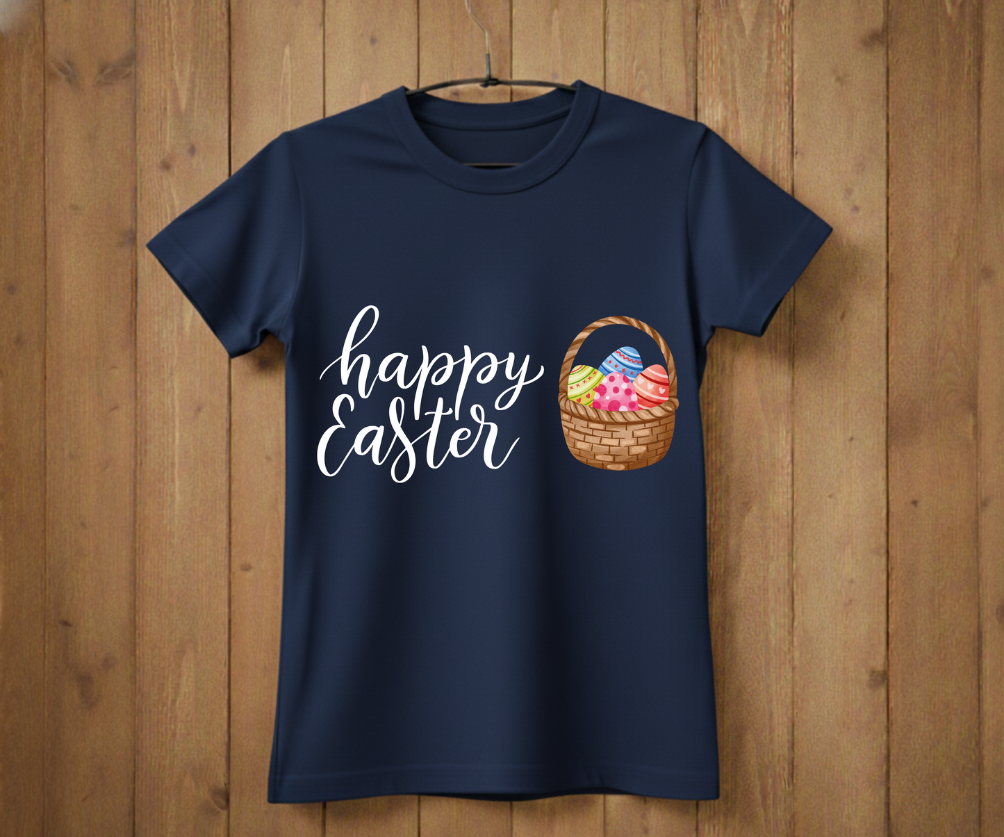 Happy Easter – Eggs in a Basket T-Shirt