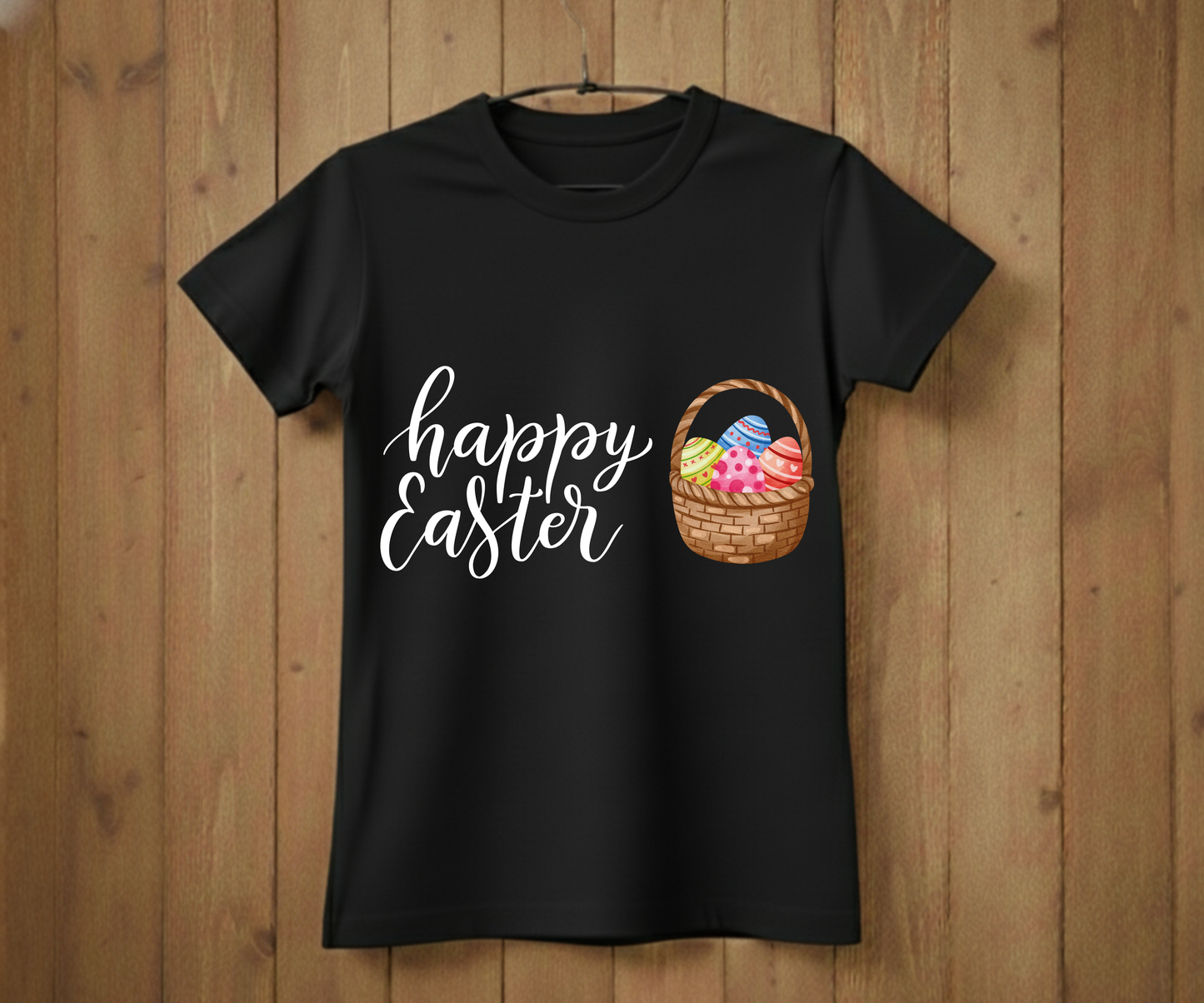 Happy Easter – Eggs in a Basket T-Shirt
