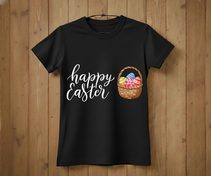 Happy Easter – Eggs in a Basket T-Shirt