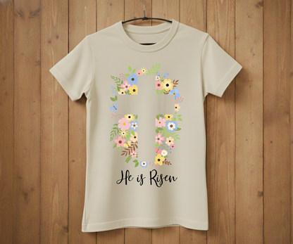 He Is Risen Cross Easter T-Shirt