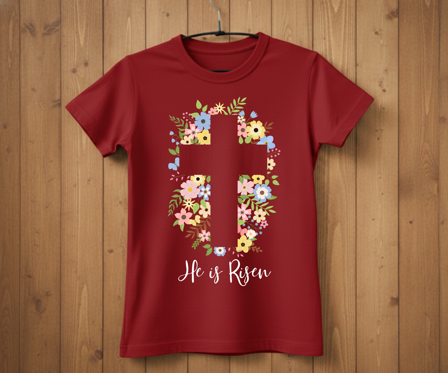 He Is Risen Cross Easter T-Shirt