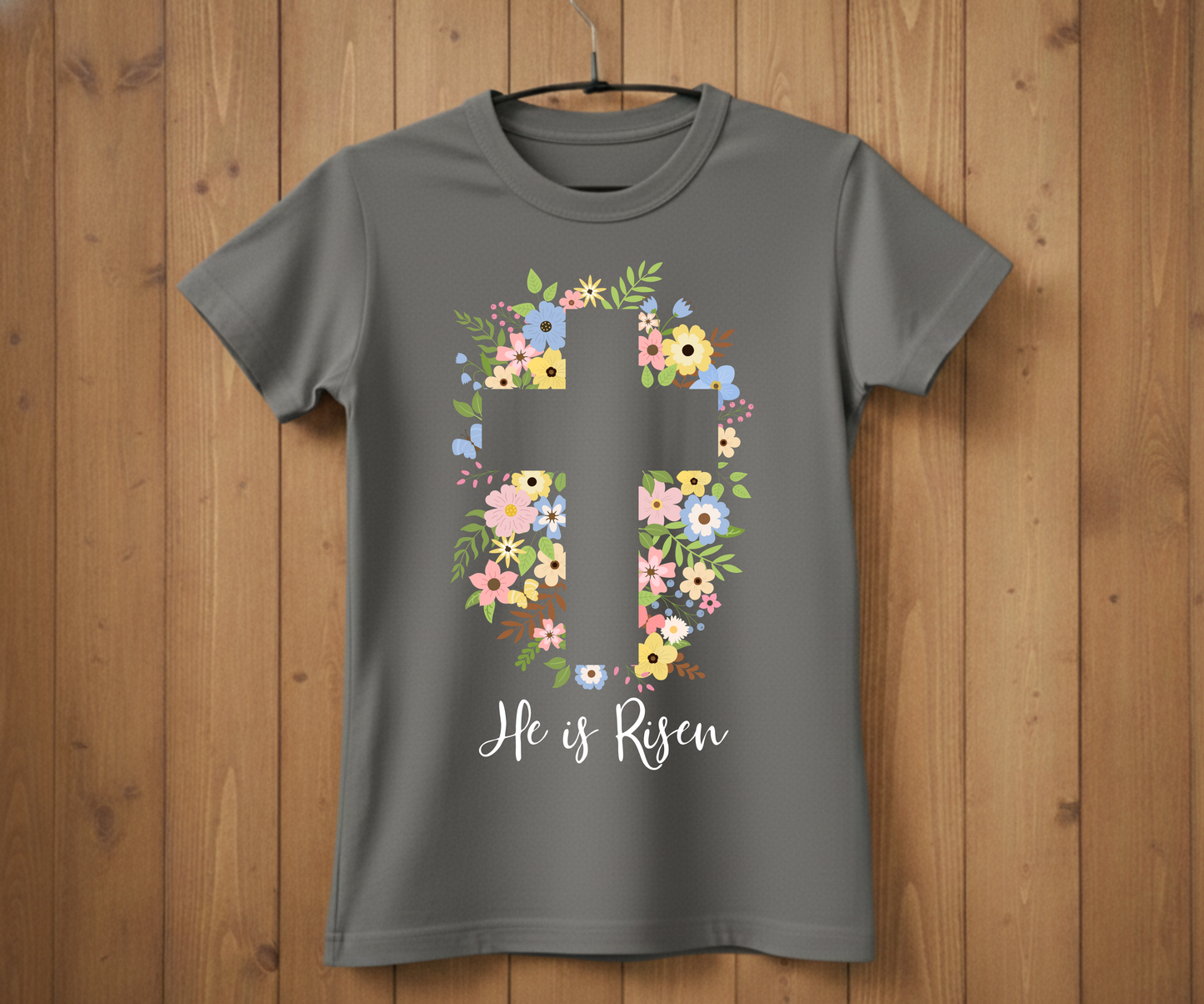 He Is Risen Cross Easter T-Shirt