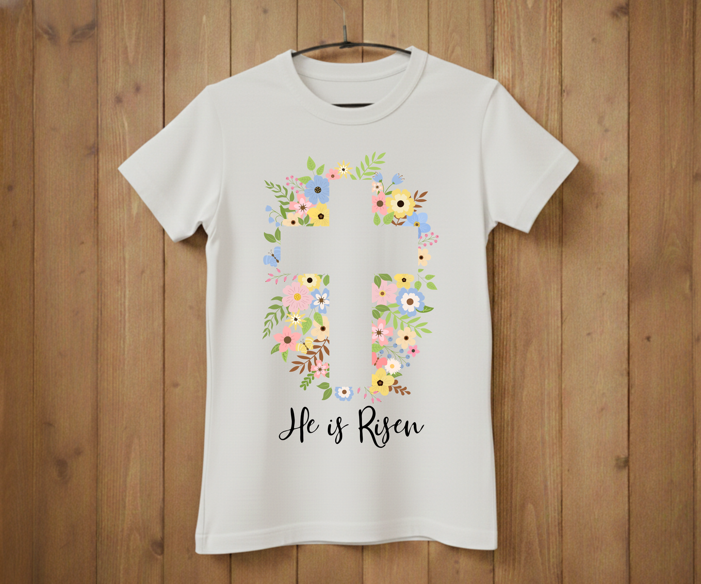 He Is Risen Cross Easter T-Shirt