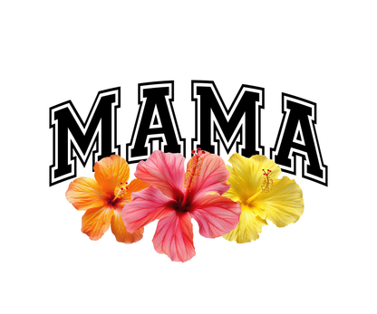 Tropical Hibiscus Mama Varsity - Mother’s Day T-Shirt
