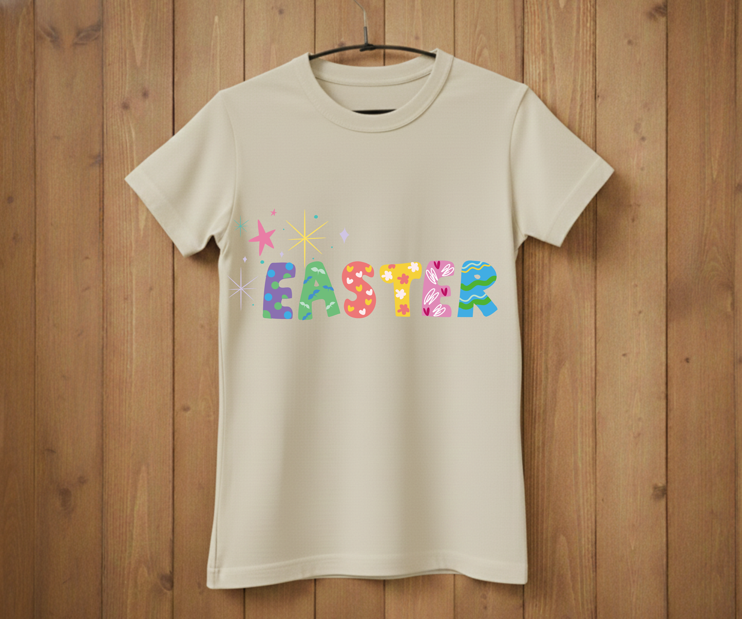 Colorful Easter Lettering T-Shirt