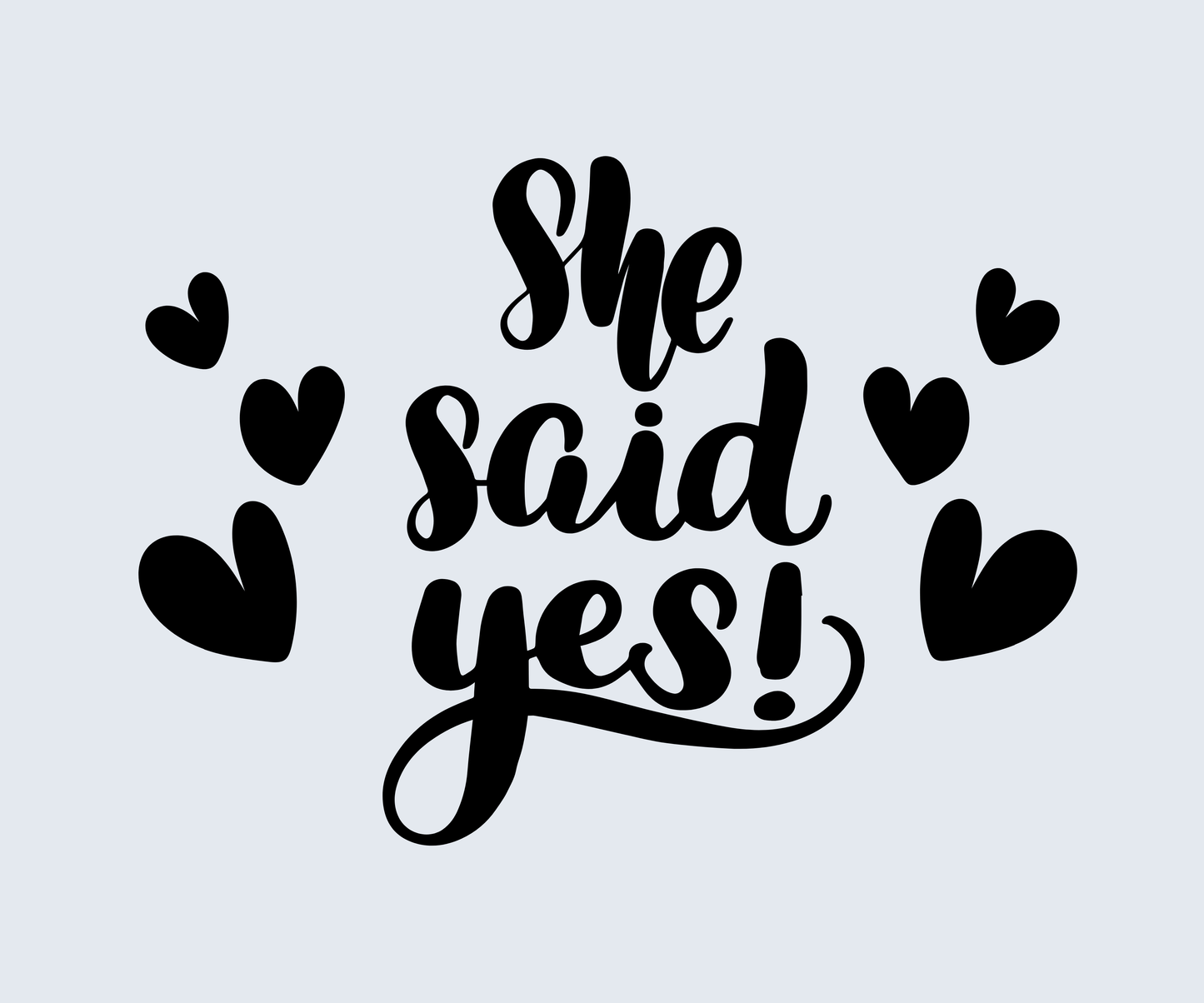 She Said Yes T-Shirt – Bridal Shower & Wedding Party Shirt