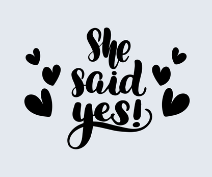 She Said Yes T-Shirt – Bridal Shower & Wedding Party Shirt
