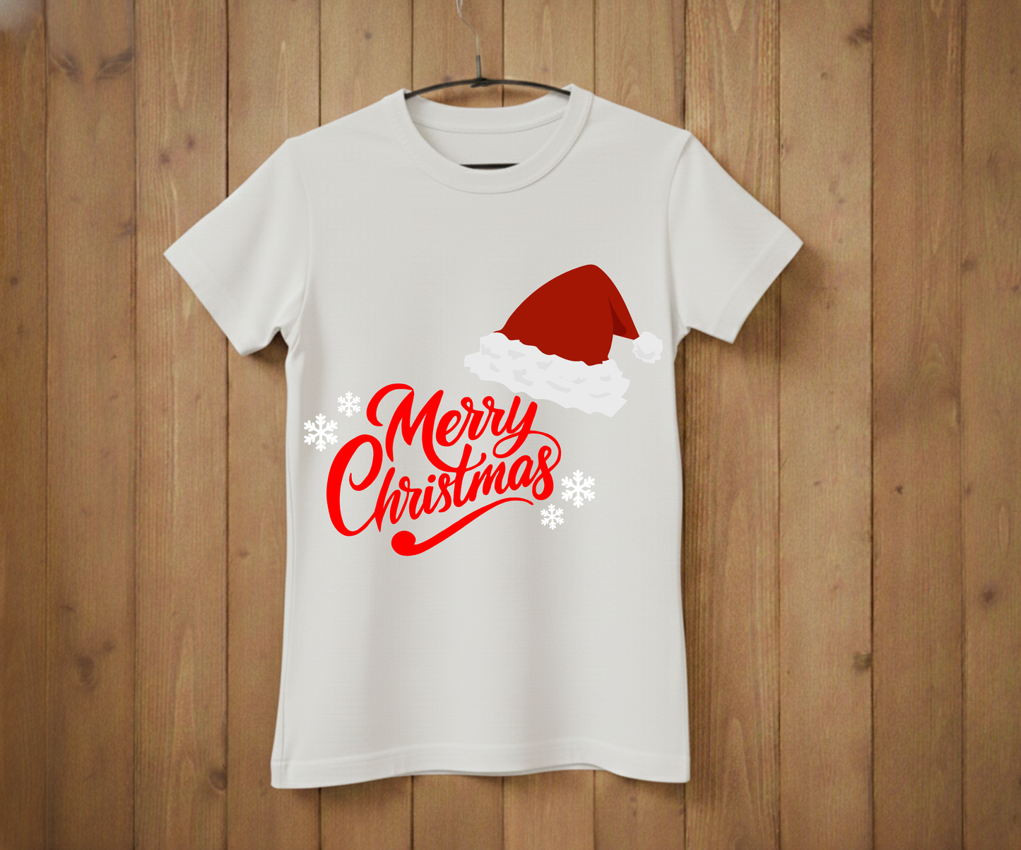 Christmas Prints – Merry Christmas Santa Hat DTF Transfer