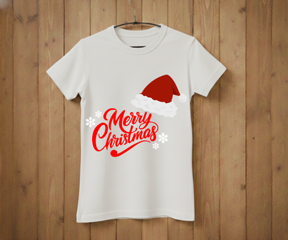 Christmas Prints – Merry Christmas Santa Hat DTF Transfer